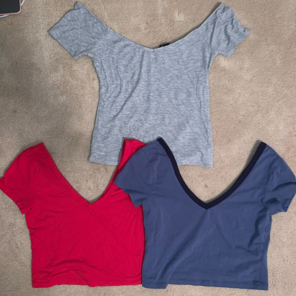 3 half shoulder tops